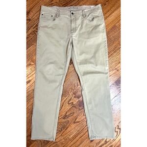 English Laundry Mens Khaki Tan Straight Leg 5-Pocket Stretch Pants 38x32 1291272